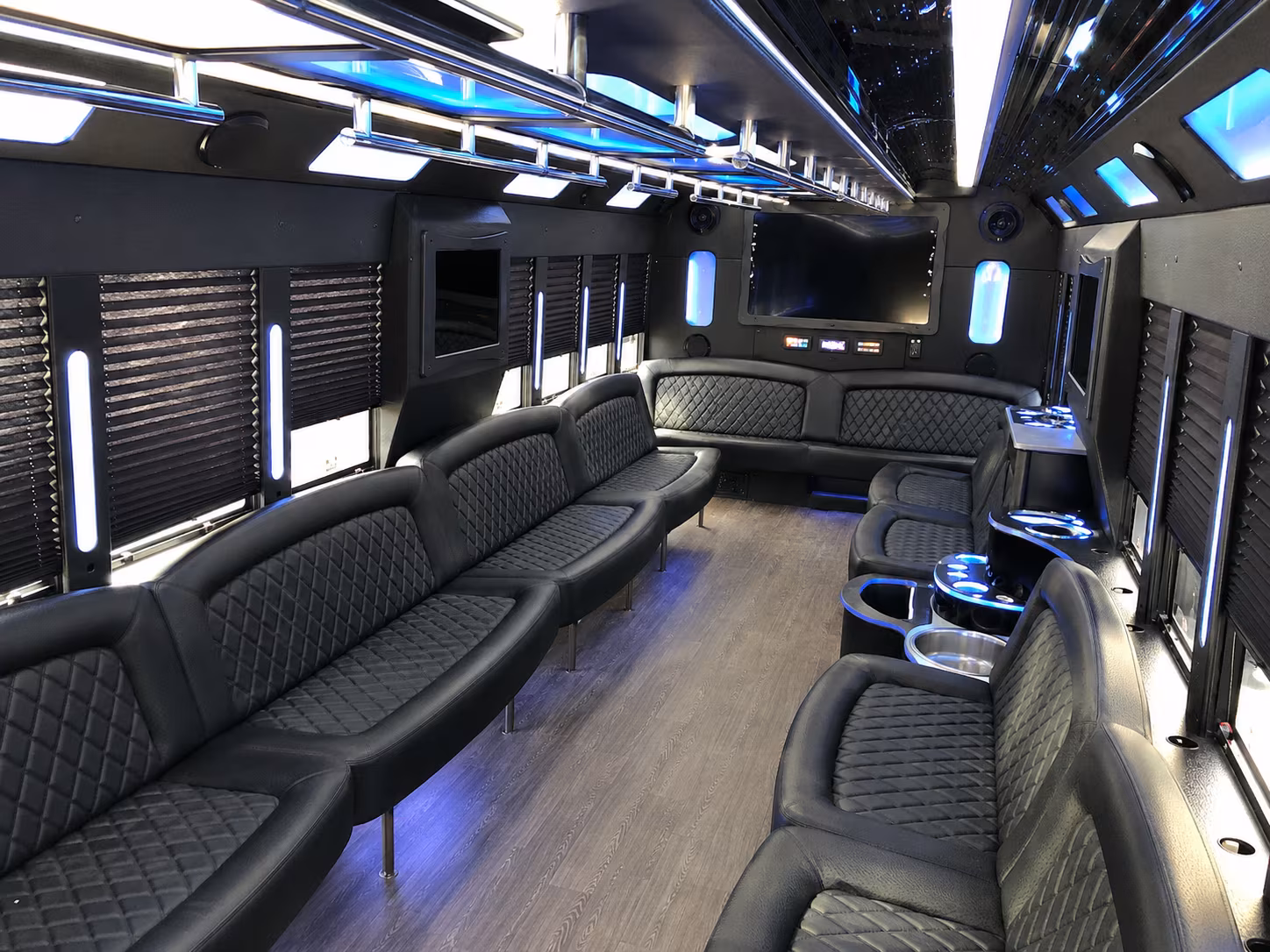 28 Passenger Party Bus Interior