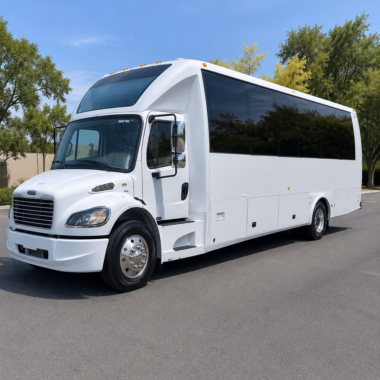 Passenger seating aboard a party bus rental serving Tulsa