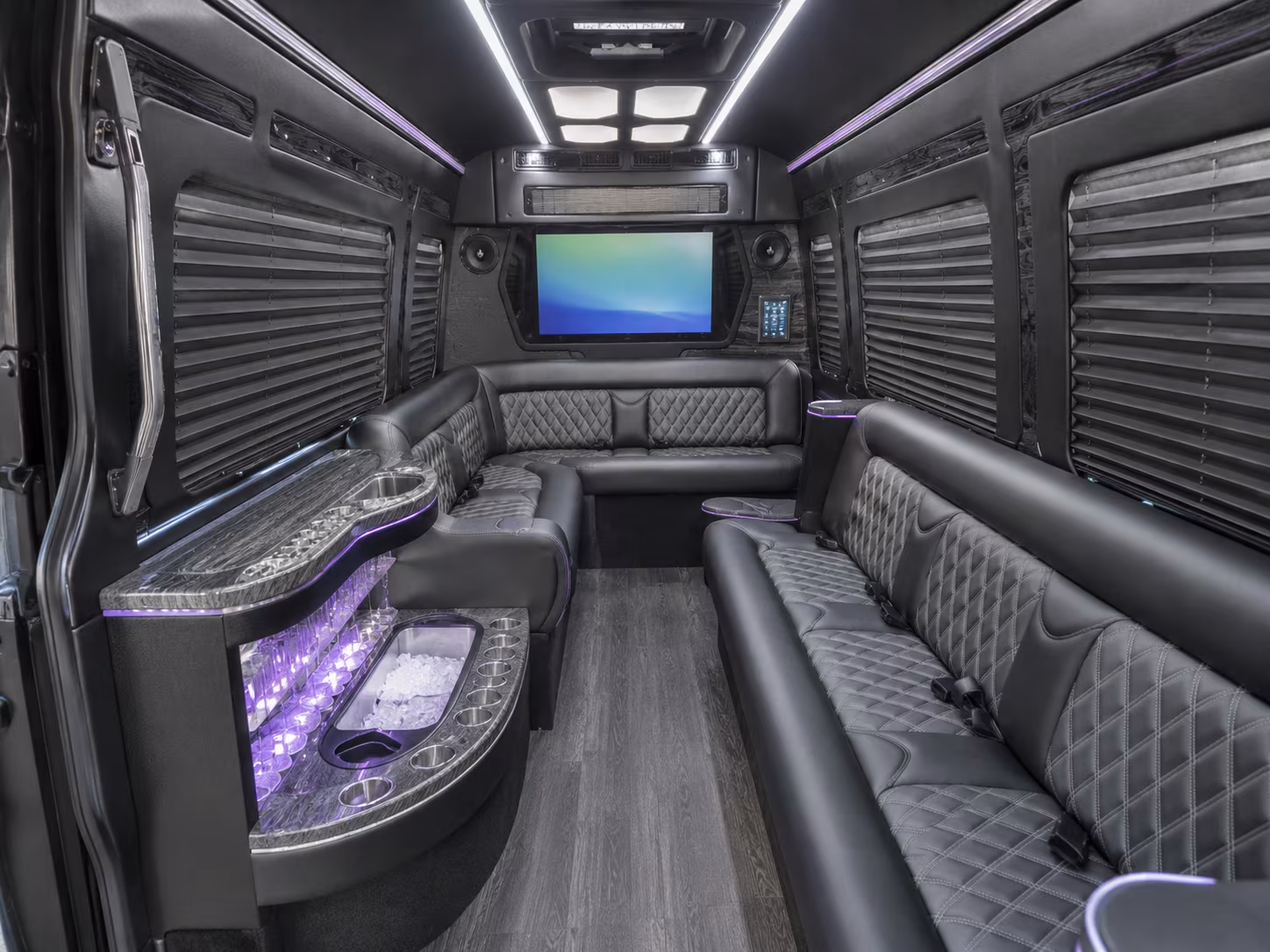 Tulsa School Event Transportation party bus exterior