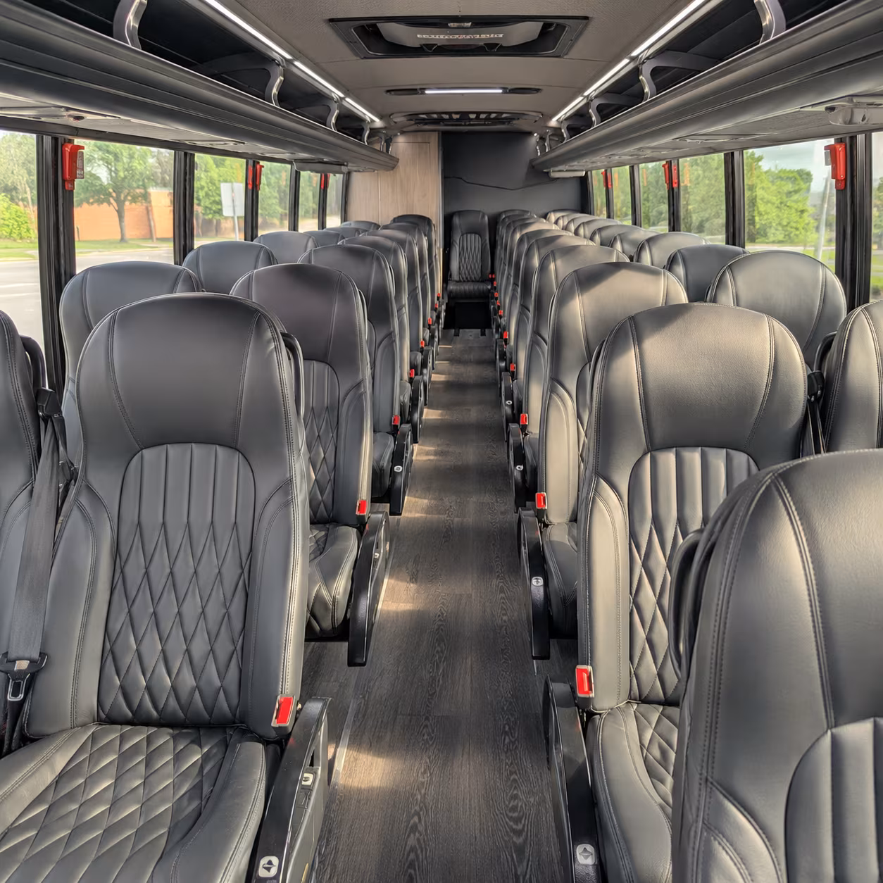 Tulsa School Event Transportation party bus interior