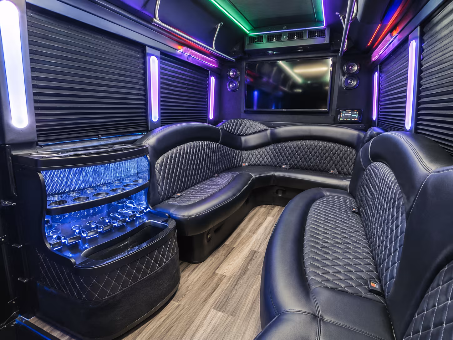 Tulsa Sporting Event Transportation party bus exterior